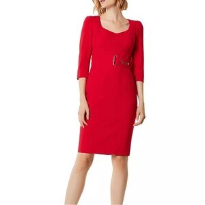 Karen Millen Red Belted Dress